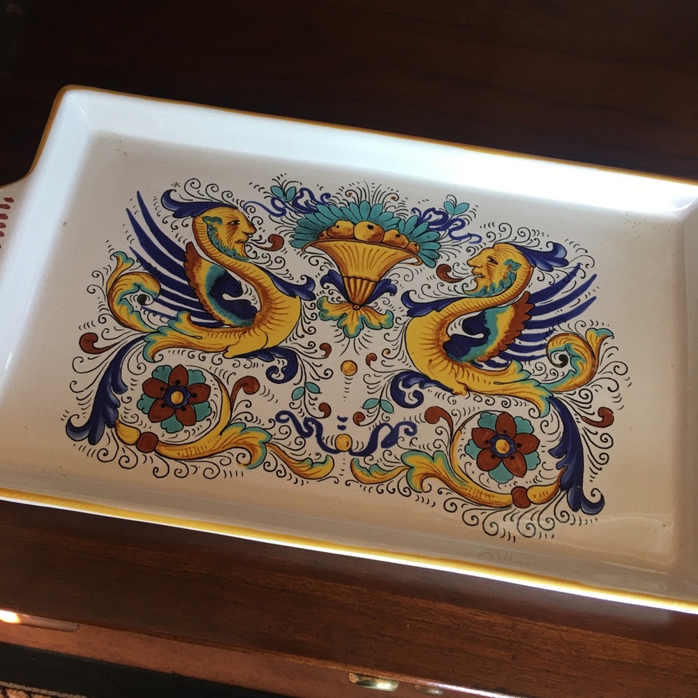 Antique Delft Ceramic Italian tray